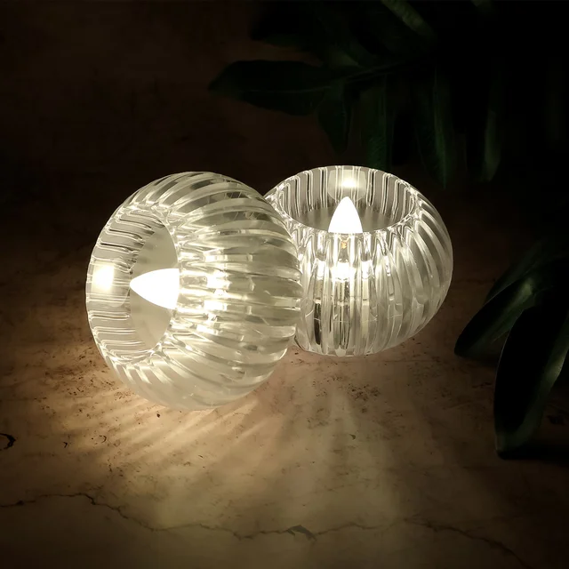 LED Flameless Decorative Candles – Set of 4 Crystal-Style Tealights