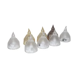 LED Flameless Decorative Diyas – Set of 8 Crystal-Style Lights