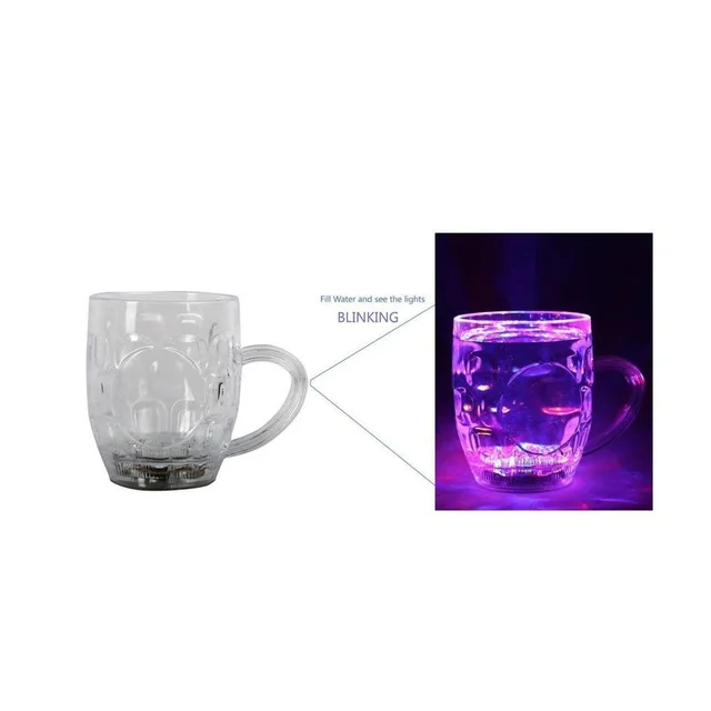 LED Glass Cup – Rainbow Colour Changing Mug | Indo Glow