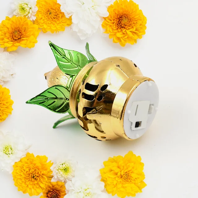 LED Kalash – Gold Plated, Multicolor Light for Pooja | Styleva