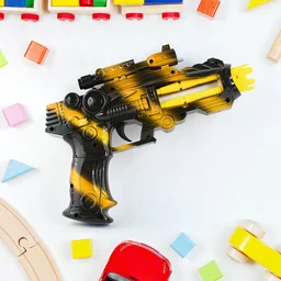 LED Laser Gun Toy – Battery Operated Space Blaster with Lights & Sound