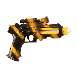 LED Laser Gun Toy – Battery Operated Space Blaster with Lights & Sound