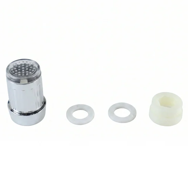 LED Light Dual Flow Faucet Tap Adapter with Splash Filter Aerator for Kitchen Sink (1 Pc)