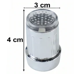 LED Light Dual Flow Faucet Tap Adapter with Splash Filter Aerator for Kitchen Sink (1 Pc)