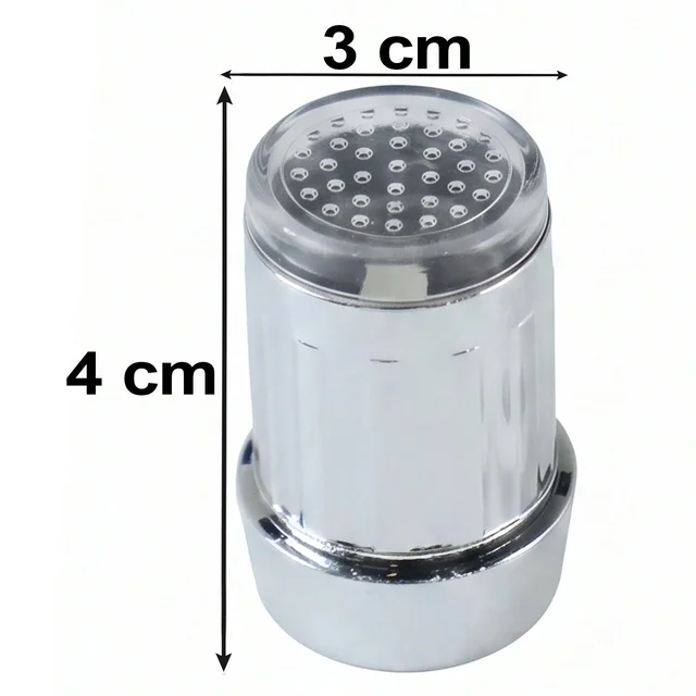 LED Light Dual Flow Faucet Tap Adapter with Splash Filter Aerator for Kitchen Sink (1 Pc)