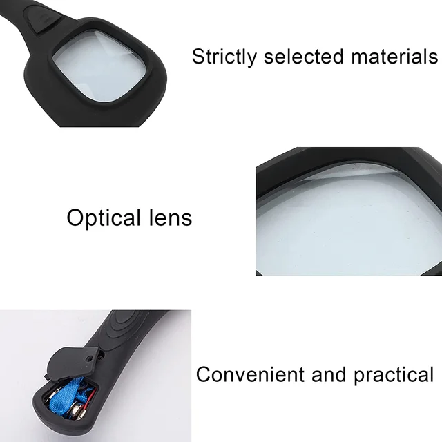 LED Magnifying Glass – 6-LED Lighted for Reading | worko