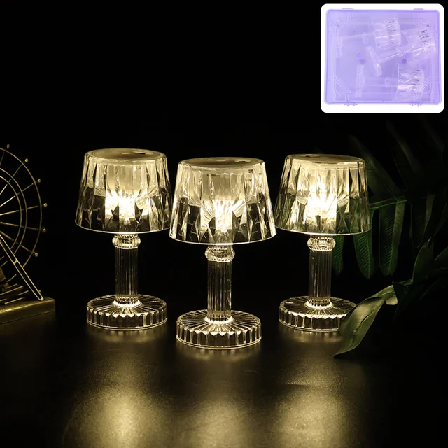 LED Mini Table Lamp Set – Battery Operated Decorative Ambience