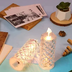 LED Rose Candle – Flameless Acrylic Decorative Lights | Giftoiza