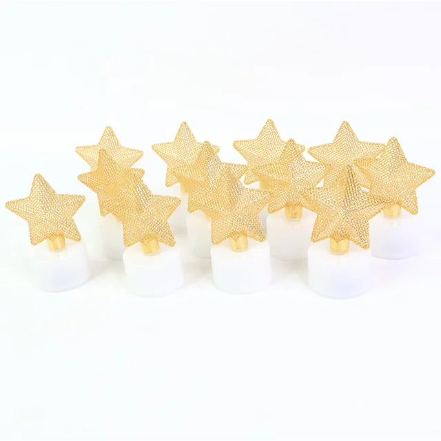 LED Star Candles – Set of 12 Flameless Decorative Tealights