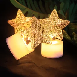 LED Star Candles – Set of 12 Flameless Decorative Tealights