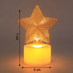 LED Star Candles – Set of 12 Flameless Decorative Tealights