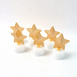 LED Star Candles – Set of 6 Flameless Decorative Tealights