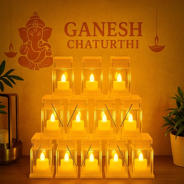 LED Storm Lantern Decorative Lights – Set of 12 Battery-Operated Flameless Lanterns