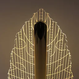 LED Table Lamp – Elegant Leaf Design with USB Rechargeable Base