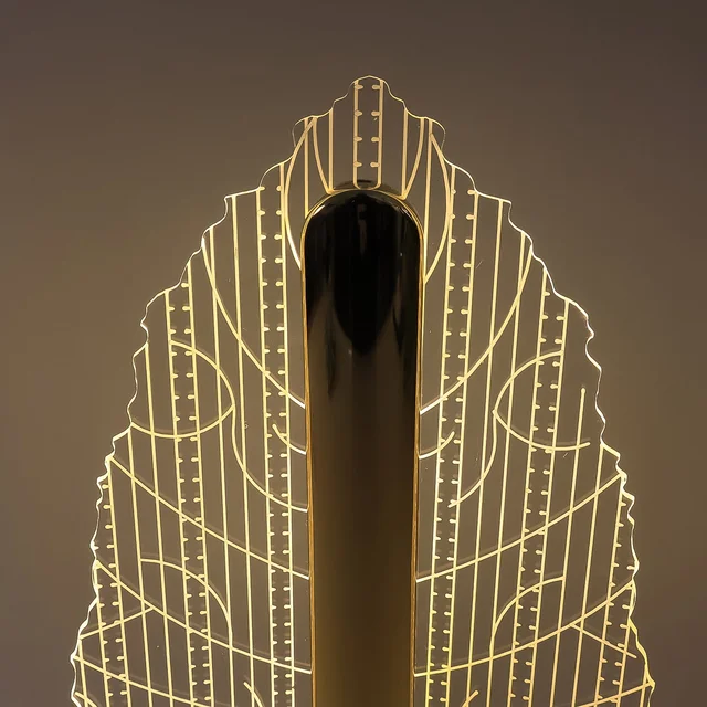 LED Table Lamp – Elegant Leaf Design with USB Rechargeable Base