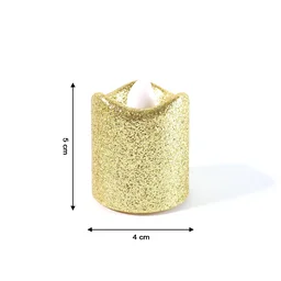 LED Tealight Candles – 6 Pc Flameless Christmas Glitter Set