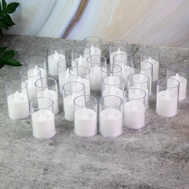LED Tealight Candles – Set of 24 Flameless Smokeless Lights