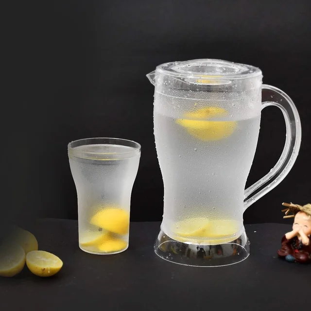 Lemon Jug Set – 1200ML Unbreakable Jug with 6 Glasses