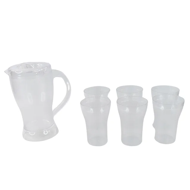 Lemon Jug Set – 1200ML Unbreakable Jug with 6 Glasses