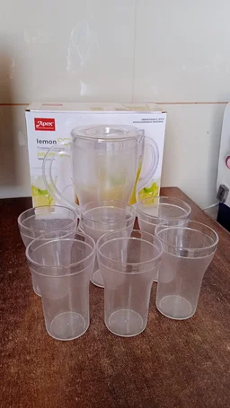 Lemon Jug Set – 1200ML Unbreakable Jug with 6 Glasses