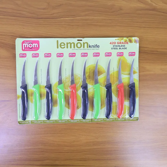 Lemon Knife Set – 10 Pc Stainless Steel Kitchen Cutting Knives