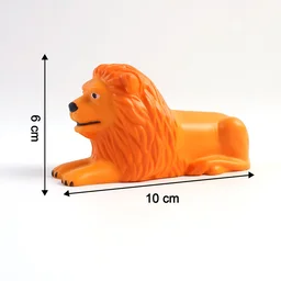 Lion Car Dashboard Toy – Majestic Orange-Gold Ornament with Adhesive Base