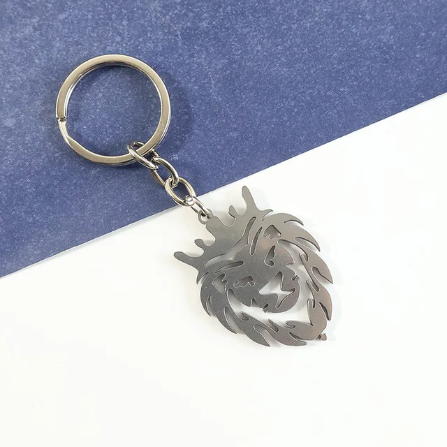 Lion Head Keychain – Stainless Steel Durable Crown Design