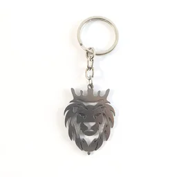 Lion Head Keychain – Stainless Steel Durable Crown Design