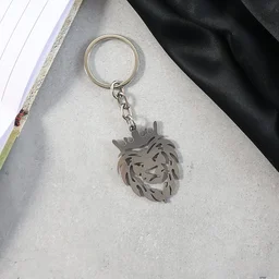Lion Head Keychain – Stainless Steel Durable Crown Design