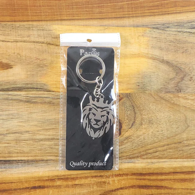 Lion Head Keychain – Stainless Steel Durable Crown Design