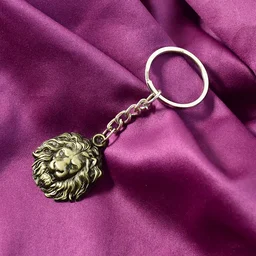 Lion Head Metal Keychain – Durable and Stylish Design