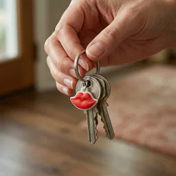 Lips Shape Bag Charm Keychain – Trendy Decoration for Bags & Keys
