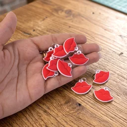 Lips Shape Bag Charm Keychain – Trendy Decoration for Bags & Keys