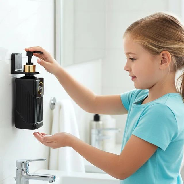 Liquid Handwash Dispenser – Wall-Mounted Elegant Pump Bottle