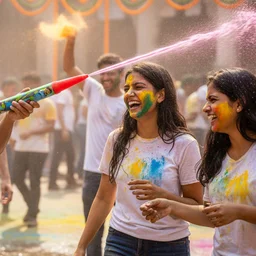 Long Range Holi Pichkari – Lightweight Water Gun for Kids Fun