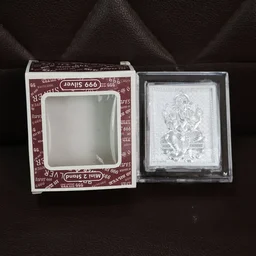 Lord Ganesha Silver-Plated Photo Frame – Elegant Spiritual Decor