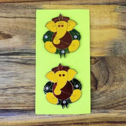 Lord Ganesha Wall Hanging Stickers – Set of 2 Vibrant Decor