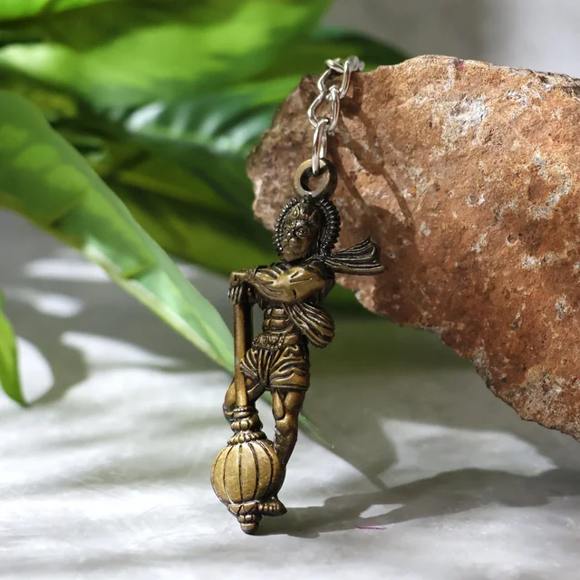 Lord Hanuman Metal Keychain – Durable Spiritual Devotional Accessory