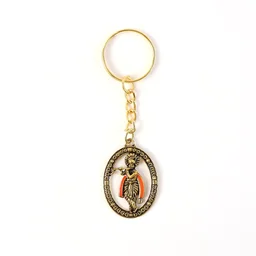 Lord Krishna Metal Keychain – Traditional Spiritual Accessory