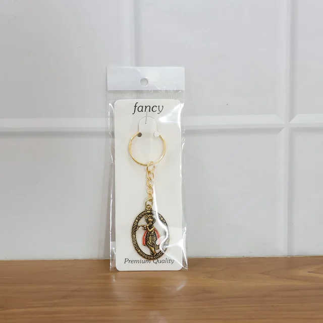 Lord Krishna Metal Keychain – Traditional Spiritual Accessory