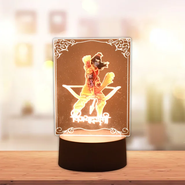 Lord Shree Ram 3D LED Night Lamp with Soft White Light