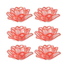 Lotus Shaped LED Flameless Candles – Set of 6 Decorative Lights