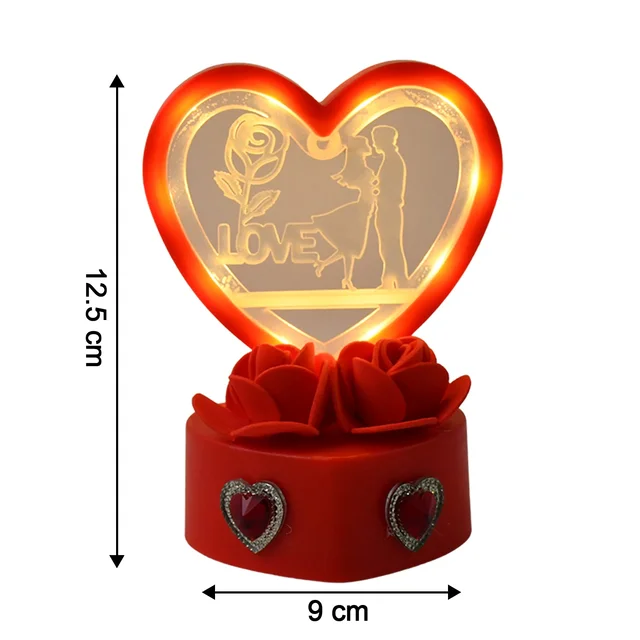 Love Couple Showpiece – Romantic Heart-Shaped Home Decor Gift