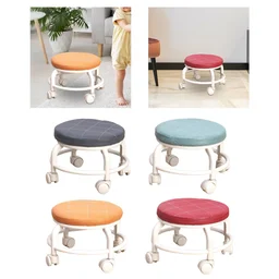 Low Height Rolling Stool – Multifunctional Plastic Seat | Storenzo