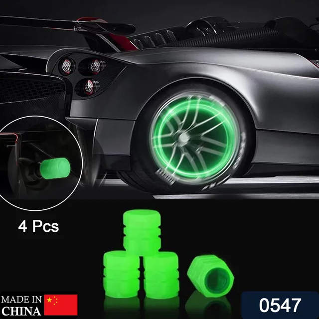 Luminous Tyre Valve Caps – Glow-in-Dark, Universal Fit | RaceVault