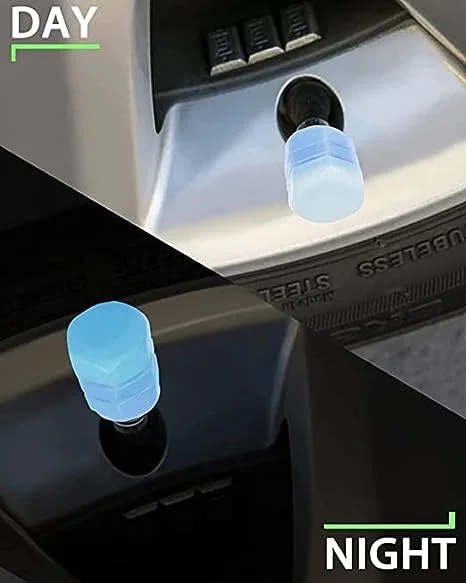 Luminous Tyre Valve Caps – Glow-in-Dark, Universal Fit | RaceVault