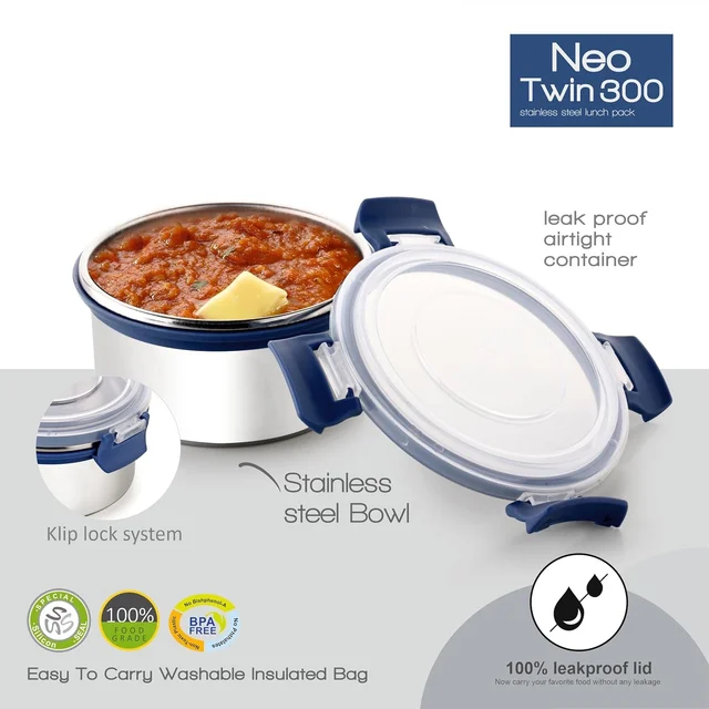 Lunch Box Set – Airtight Stainless Steel Containers with Insulated Bag