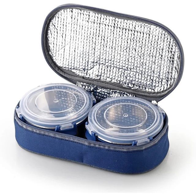Lunch Box Set – Airtight Stainless Steel Containers with Insulated Bag
