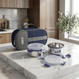 Lunch Box Set – Airtight Stainless Steel Containers with Insulated Bag
