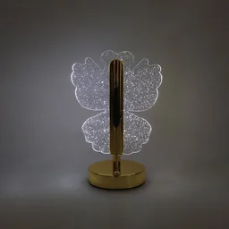 Luxury Crystal Table Lamp – Four-Leaf Clover USB Rechargeable